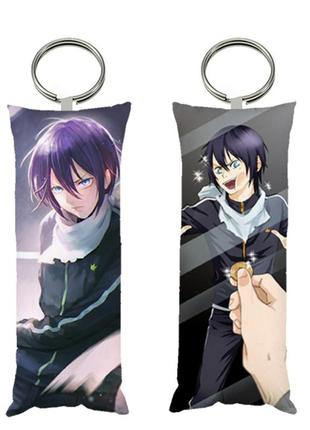 Брелок мини-дакимакура аниме бездомный бог двухсторонний 4*10 см (br0133)