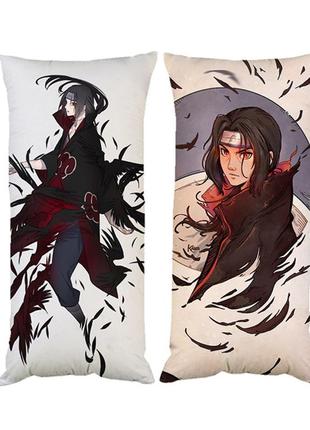 Подушка аниме итачи учиха акацуки наруто двухсторонняя 30*50 см (pp0150)
