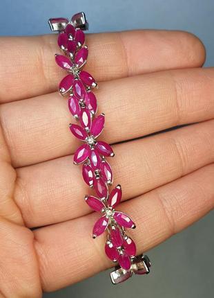 Браслет серебряный с рубином 20,04 г