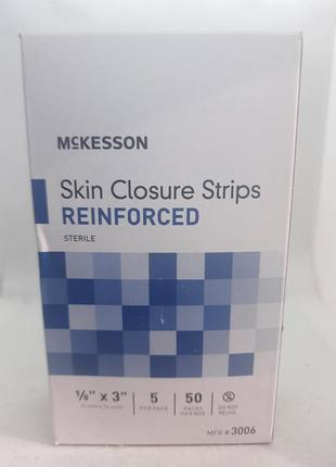 Полоски для закрытия кожи усиленные mckesson стерильные 30х76 мм 50x5 шт.