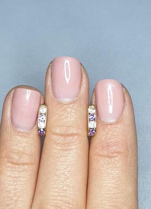 Сережки золотые с фианитом 1,09 г