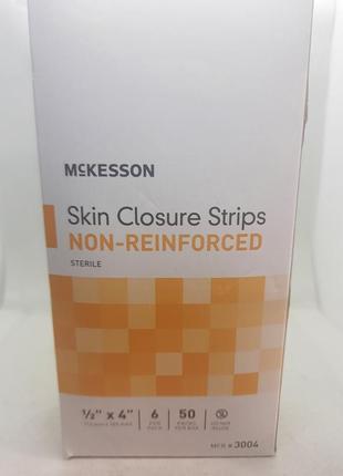 Полоски для закрытия кожи не усиленные mckesson стерильные 12х102 мм 50x6 шт.1 фото
