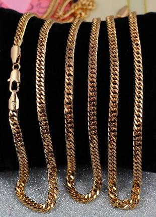Цепь xuping jewelry кобра 50 см 4 мм золотистая