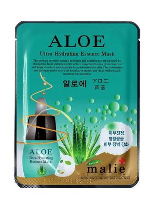 Ультраувлажняющая тканевая маска с алоэ malie aloe ultra hydrating essence mask