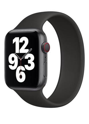 Силиконовый монобраслет solo loop midnight black для apple watch 38mm | 40mm size s