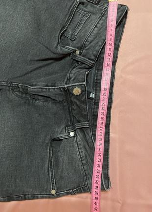 Сірі чорні джинсові котонові шорти з підворотом4 фото
