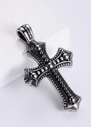 Кулон чоловічий підвісок на шию хрест ланцюжок із хрестиком стильний амулет оберег3 фото
