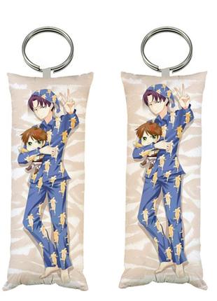 Брелок мини-дакимакура леви аккерман аниме атака титанов двухсторонний 4х10 см (br0093)