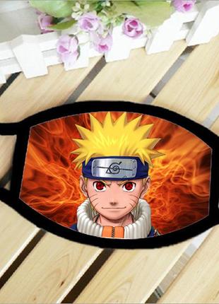 Маска защитная на лицо аниме наруто узумаки naruto косплей 17х11 см (ms011)