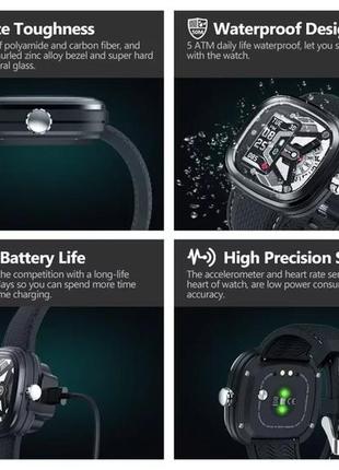 Мужские смарт-часы smart watch hybrid 2 / фитнес браслет трекер / розумний годинник8 фото