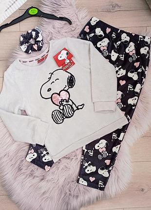 Теплые пижамки с резинкой для девочки из peanuts бренда primark