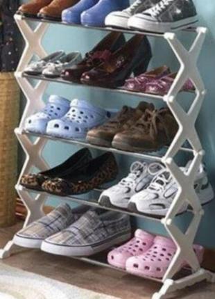 Стійка для зберігання взуття utm shoe rack 5 полиць2 фото