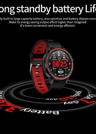 Cмарт-часы full touch screen sports smart watch nl87 черно-красный9 фото
