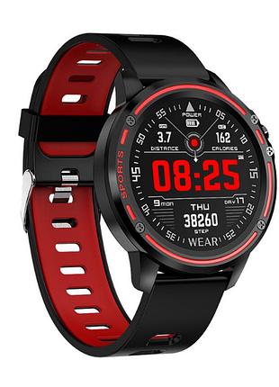 Cмарт-часы full touch screen sports smart watch nl87 черно-красный1 фото