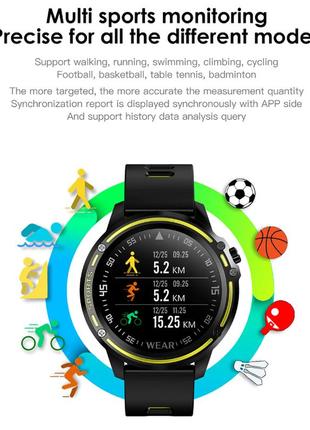 Cмарт-часы full touch screen sports smart watch nl87 черно-красный6 фото