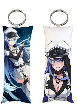 Брелок мини-дакимакура эсдес аниме убийца акамэ двухсторонний 4х10 см (br0092)