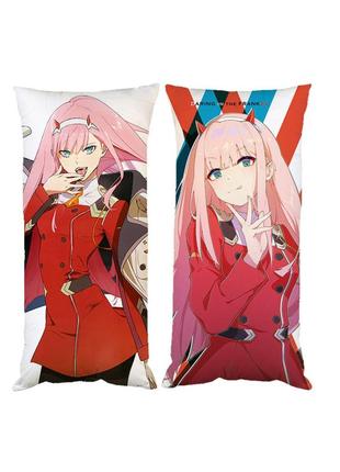 Подушка аніме зеро ту милий у франксі двостороння 30*50 см (pp0462)