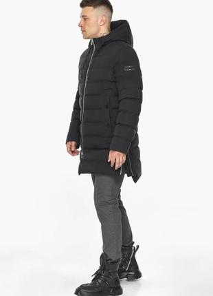 Универсальная мужская куртка для зимы чёрная модель braggart "aggressive" 490237 фото