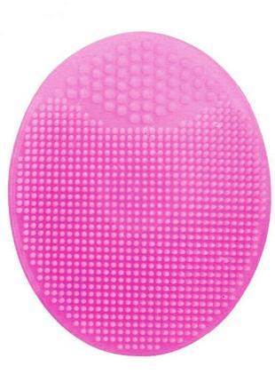 Силиконовая щетка массажер для умывания и очищения кожи лица qz4108 розовый