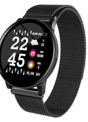 Розумний смарт-годинник milanese strap smart watch rohs8 чорний