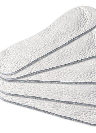 Кожаные пяткоудерживатели (наклейки на задник)  для уменьшения размера обуви и от натирания. белые.