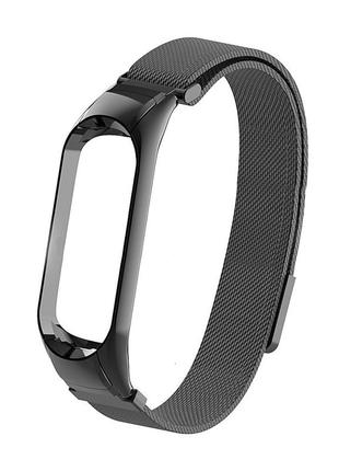 Ремешок milanese magnetic для xiaomi mi band 3 черный1 фото