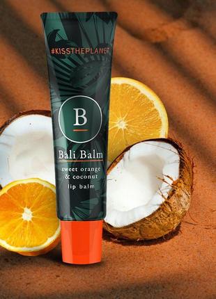 Вологий бальзам для губ bali balm sweet orange and coconut lip balm 15 мл3 фото