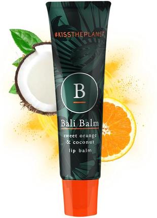 Вологий бальзам для губ bali balm sweet orange and coconut lip balm 15 мл2 фото