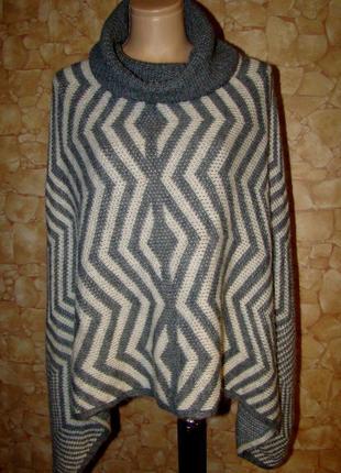 Вязаное пончо( накидка) р.р.s,m,l,xl,xxl