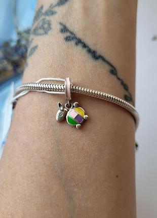 Серебряный шарм ослик р701