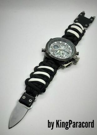 Часы адидас adidas из паракорда с застежкой-нож цвет плетение размер под заказ + брелок в подарок