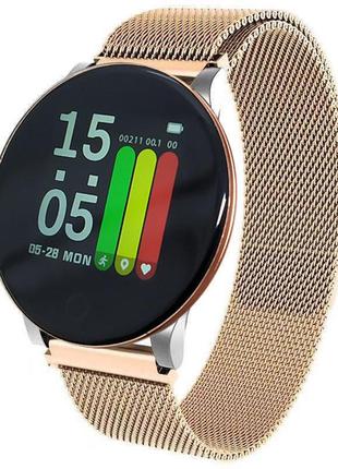 Розумний смарт-годинник milanese strap smart watch rohs8 золотистий