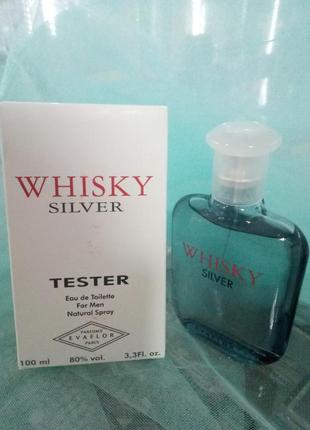Whisky silver чоловіча туалетна вода ,100 мл тестер1 фото