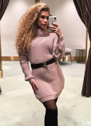 Тепла вязана сукня оверсайз