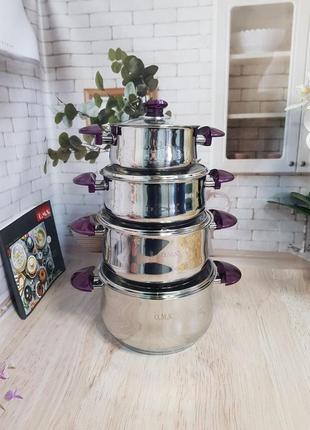 Набор кухонной посуды oms 1036-purple5 фото