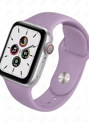 Новий apple watch 42/44 m/l силіконовий ремінь бузковый, ремінець,браслет