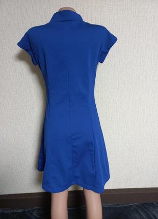 Ярко синее платье электрик7 фото