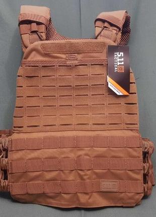 Плитоноска жилет тактический  5.11 coyote plate carrier kangaroo