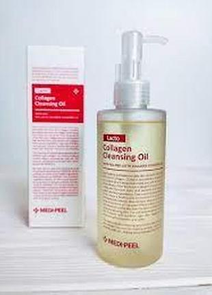 Гидрофильное масло с пробиотиками и коллагеном medi-peel red lacto collagen cleansing oil 200мл6 фото