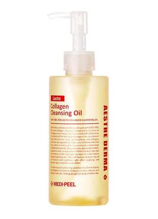 Гидрофильное масло с пробиотиками и коллагеном medi-peel red lacto collagen cleansing oil 200мл3 фото