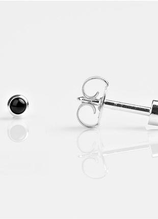 М307w сережки медична сталь колір чорний онікс 2 мм studex usa