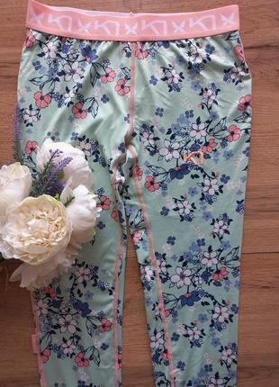 Kari traa термобелье лосины цветочный принт s-размер. норвегия новые