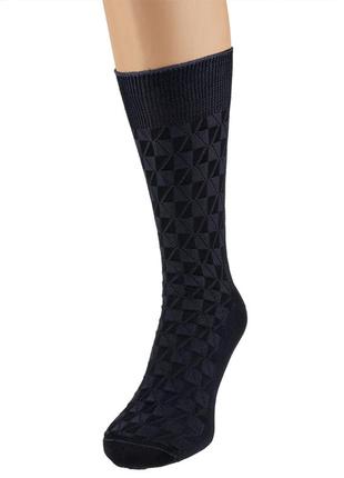 Шовкові чоловічі шкарпетки dilek темно-сині1 фото