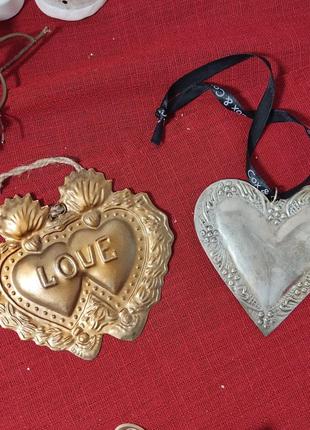 Винтажная подвеска декор сердце металла