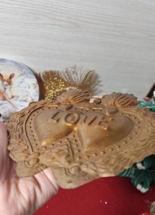 Винтажная подвеска декор сердце металла