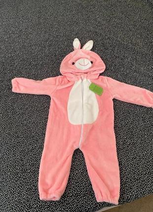 Стильна дитяча піжамка костюм кігурумі зайка для дівчаток2 фото