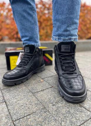 Casual кожаные зимние ботинки