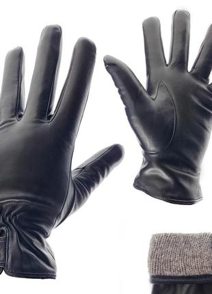 Классические мужские перчатки  из натуральной кожи (лайка) на подкладке из шерсти1 фото