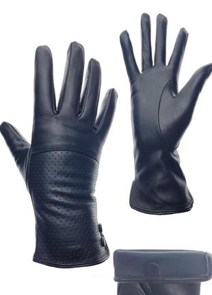 Женские перчатки из натуральной кожи (лайка)  на шелковой подкладке1 фото
