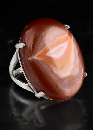 Агат, серебро 925, кольцо, 411ка